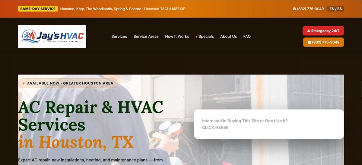 Jay's HVAC website Jay's HVAC website
