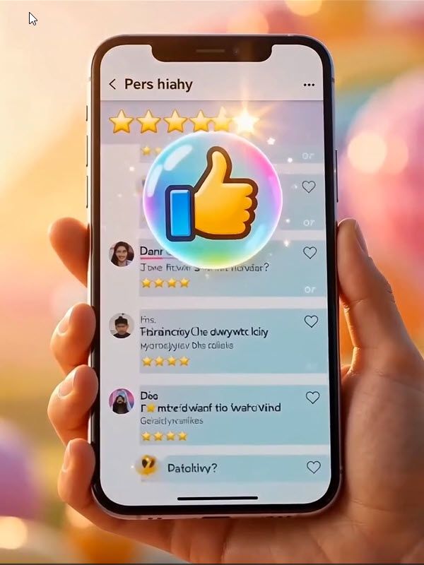 Approving an AI review response on a phone